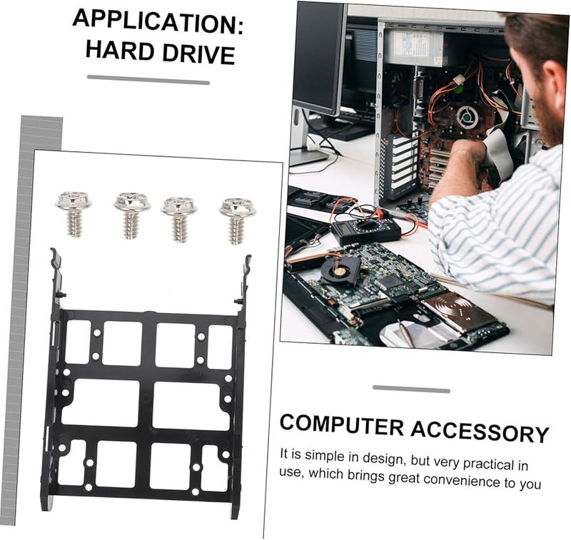 Jojofuny Internal Hard Drive Mount Tray Set for 2.5 and 3.5 Inch SSD HDD Easy Install - Image 3